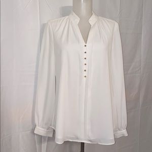 White House Black Market Sada Blouse 10P